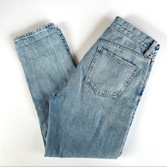 Zara Light Wash Distressed Mom Style Jeans - Picture 13 of 13